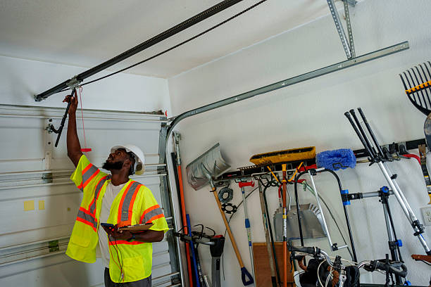 Professional Garage Door Panel Replacement technician working in Charleston, AR